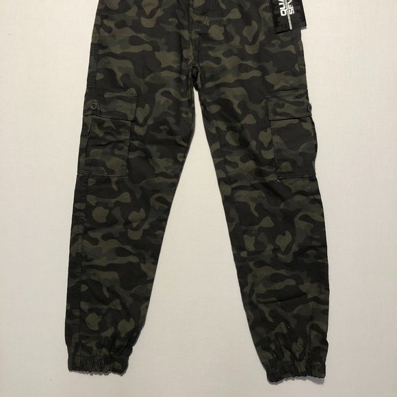 NWT Quad Seven Kids Size 10 Camouflage Belted Cargo Style Pants - Picture 2 of 7